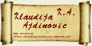 Klaudija Ajdinović vizit kartica